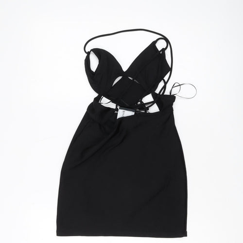 Bershka Women's Black Size 12 Bodycon Party Dress