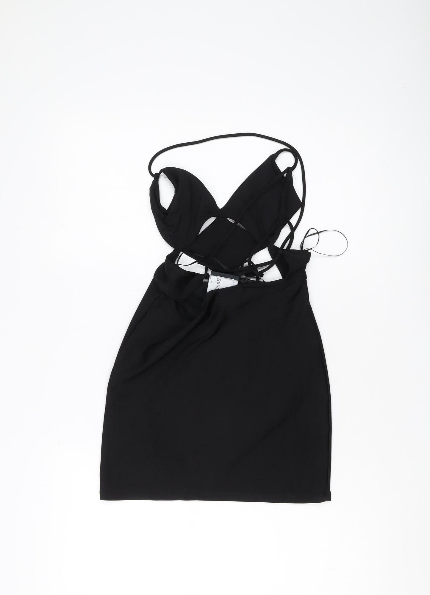 Bershka Women's Black Size 12 Bodycon Party Dress