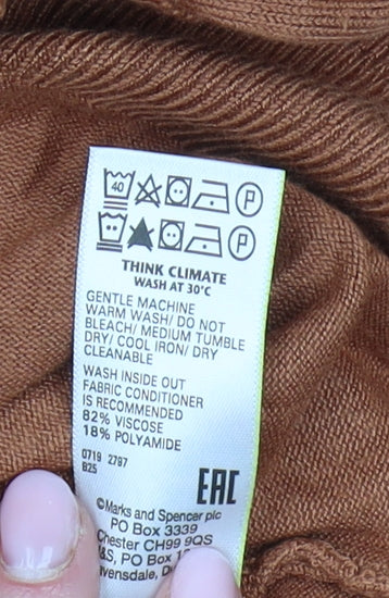 Marks and Spencer Women's Brown Cardigan Size 6