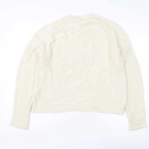 New Look Women's Ivory Pullover Jumper, Size S, Crew Neck