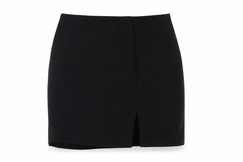 Front view of Stradivarius Women's Black Pencil Skirt -, size S