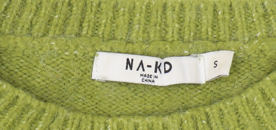 NA-KD Women's Green Crew Neck Jumper, Size S