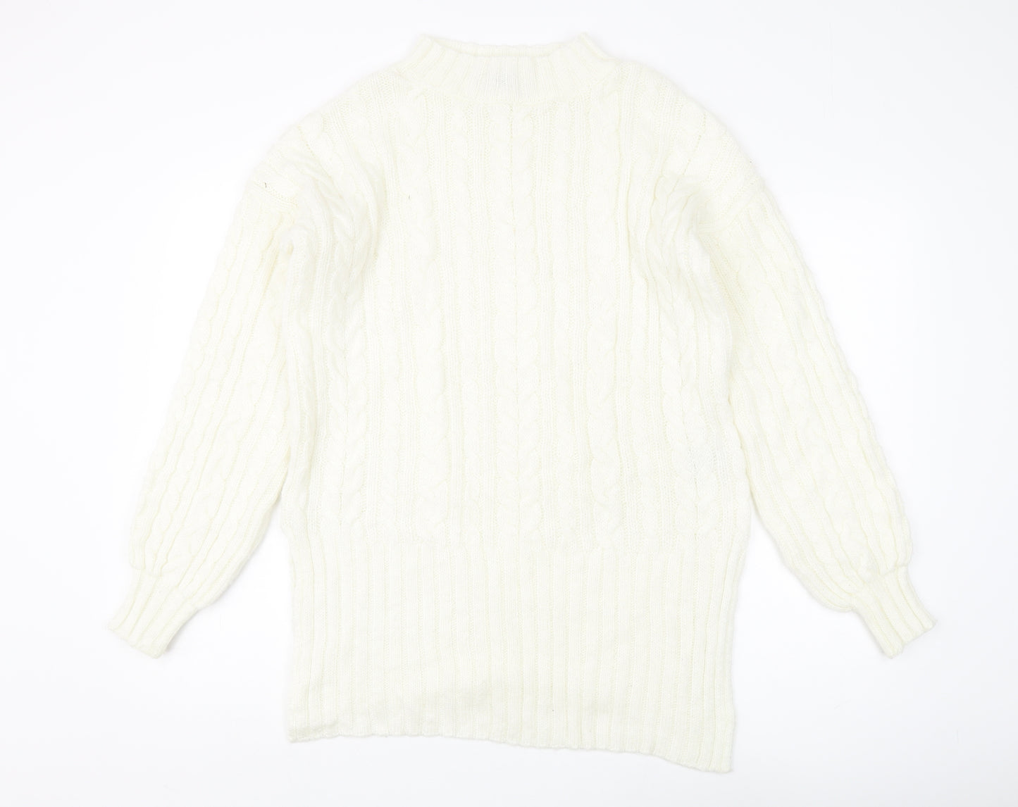 Next Women's White Cable-Knit Pullover Jumper, Size S