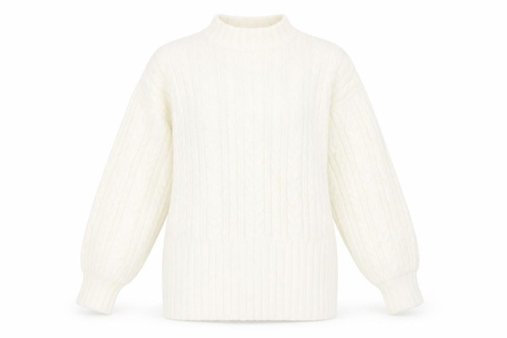 Next Women's White Cable-Knit Pullover Jumper, Size S