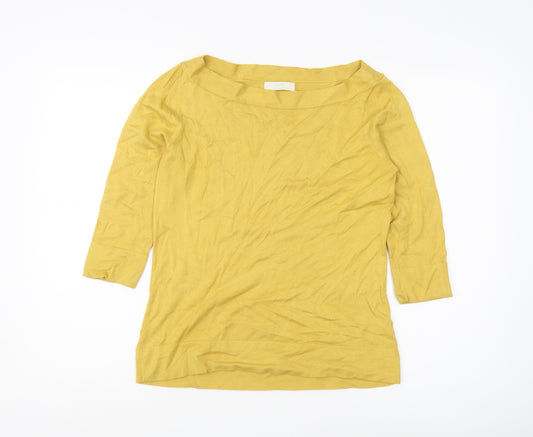 Marks and Spencer Women's Yellow Pullover Jumper