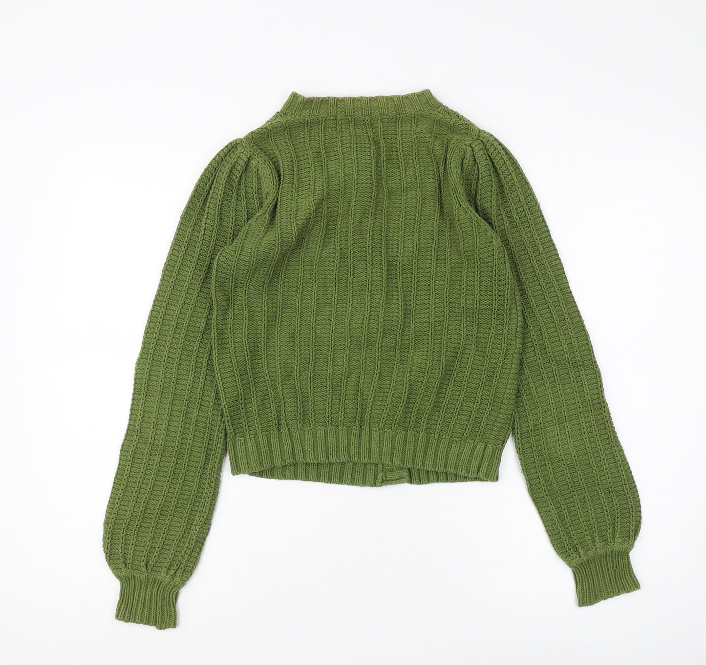 Next Women's Green Cardigan, Size 8, Cable-Knit