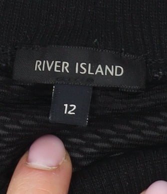 River Island Women's Black T-Shirt Size 12