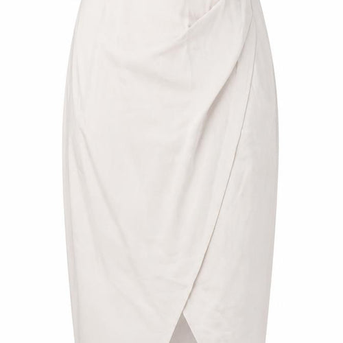 Rachel Zoe Women's Ivory Midi Wrap Skirt in M Size