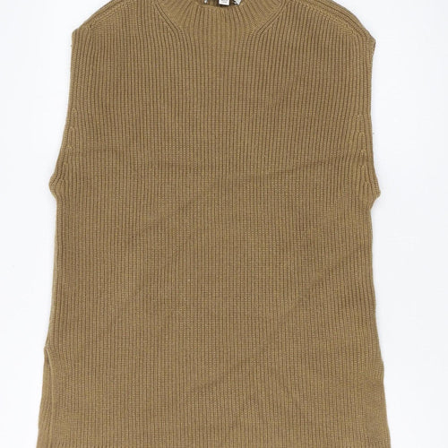 Marks and Spencer Women's Brown Mock Neck Vest, M