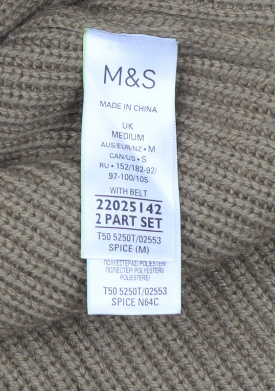 Marks and Spencer Women's Brown Mock Neck Vest, M