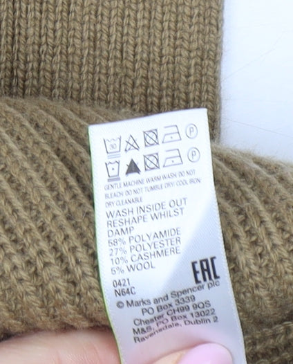 Marks and Spencer Women's Brown Mock Neck Vest, M