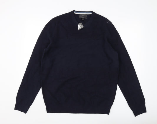 Marks and Spencer Men's Blue Pullover Jumper, Size L