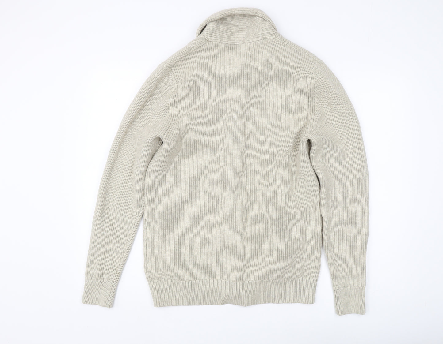 Marks and Spencer Men's Beige M Collared Cardigan