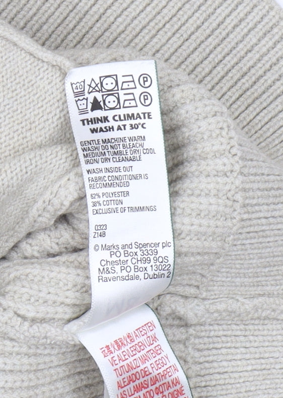 Marks and Spencer Men's Beige M Collared Cardigan