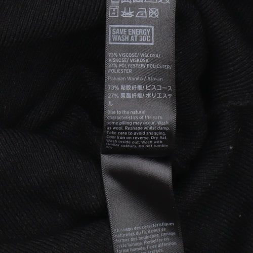 Topshop Women's Black Cape Jumper - Size 10