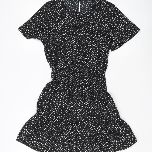 915 Generation Girls Black Polka Dot Short Dress, Age 12