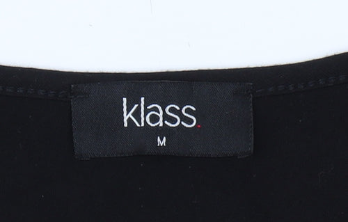 Klass Women's Black Sequin Tank, Size M, Party Top