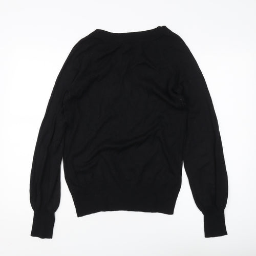 Dorothy Perkins Women's Black V-Neck Jumper Size 10