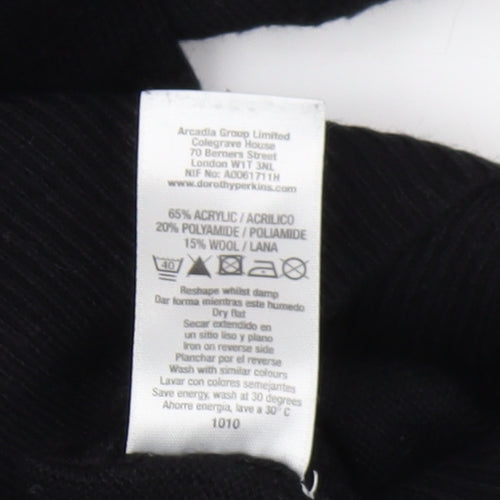 Dorothy Perkins Women's Black V-Neck Jumper Size 10