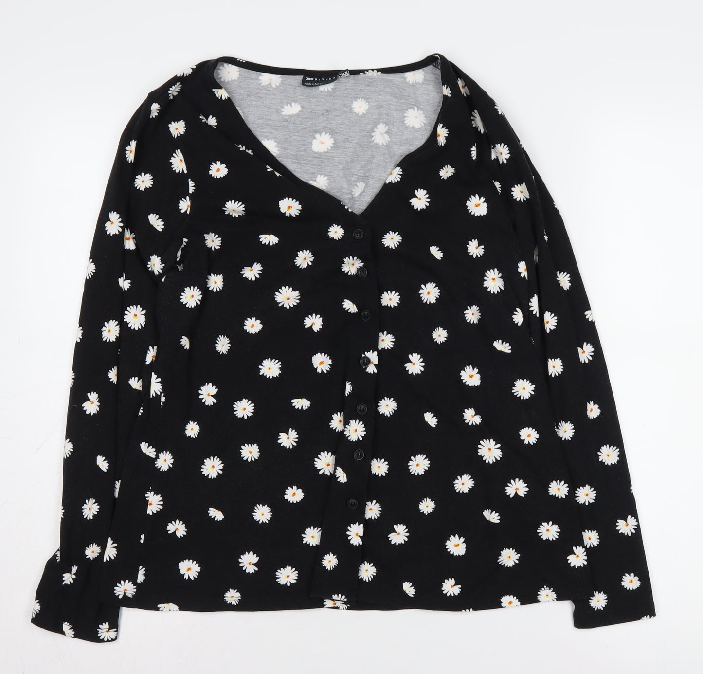 ASOS Design Women's Black Floral Maternity Cardigan