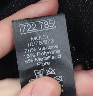 M&Co Women's Multicolour Striped Pullover Jumper Size 14