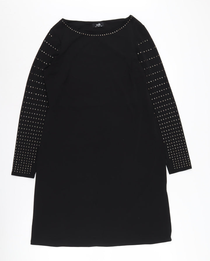 Wallis Women's Black Shift Dress Size 14