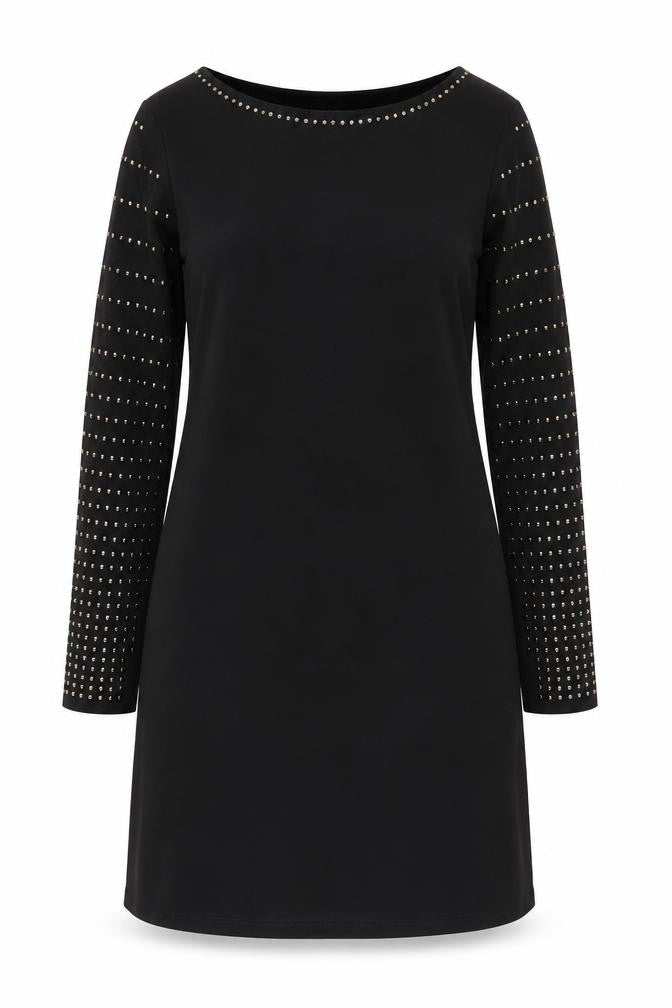 Front view of Wallis Women's Black Shift Dress, size 14
