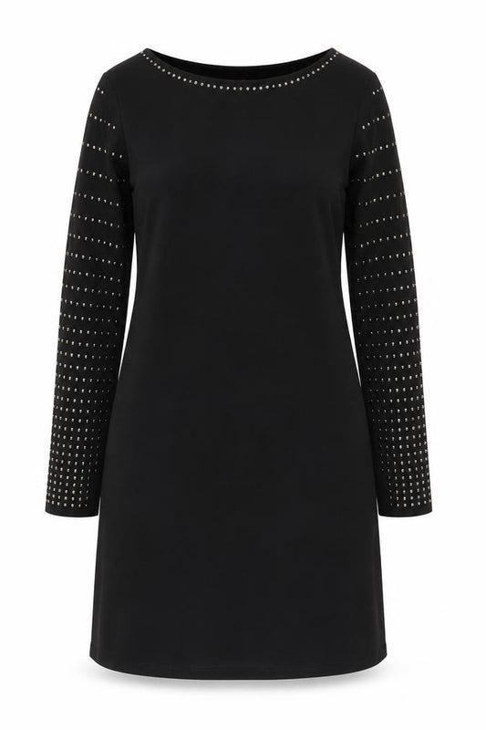 Front view of Wallis Women's Black Shift Dress, size 14