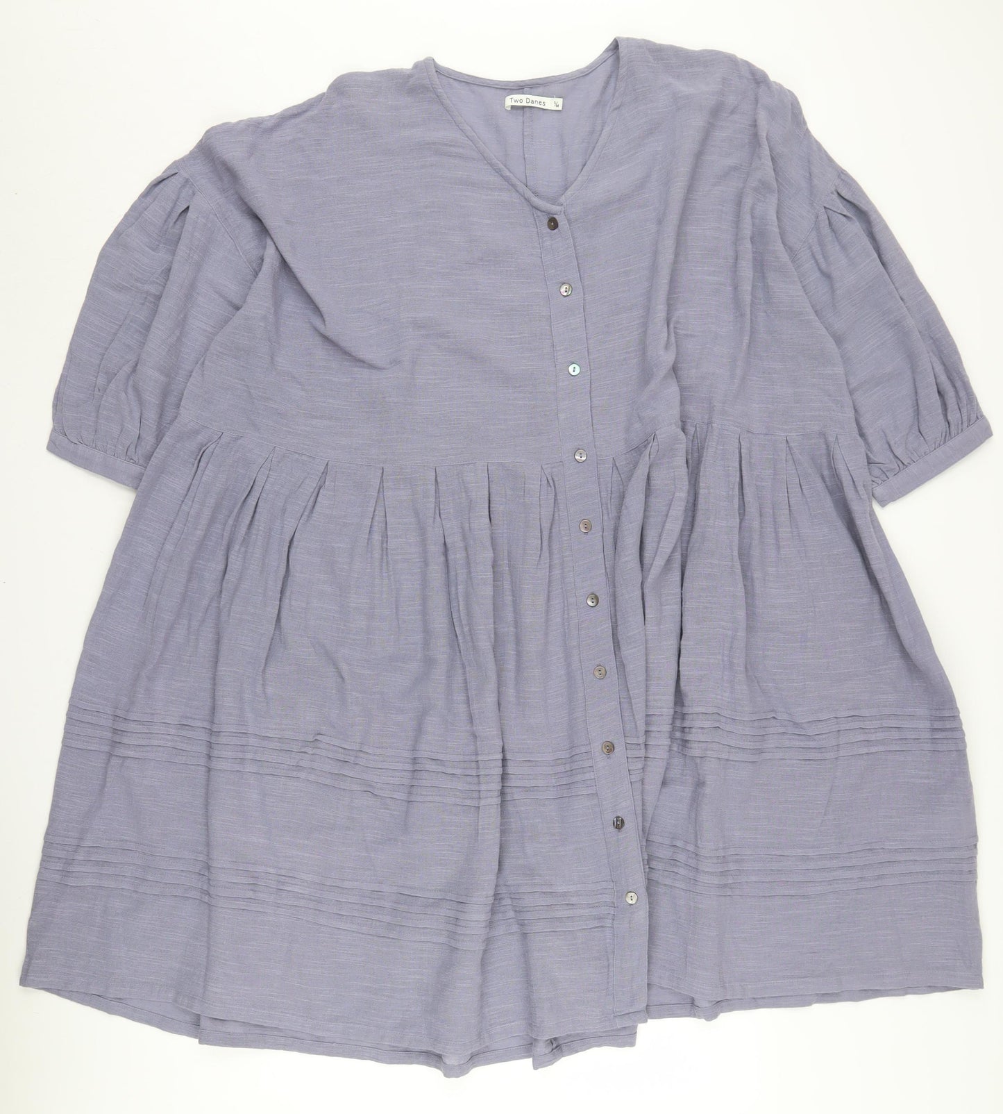 Two Danes Women's Purple Shirt Dress S Spring
