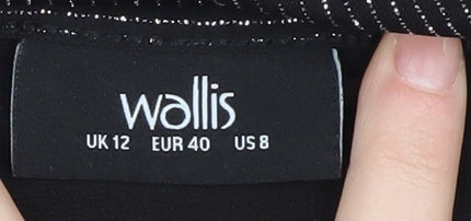 Wallis Women's Black Wrap Tank, Size 12, Party Wear