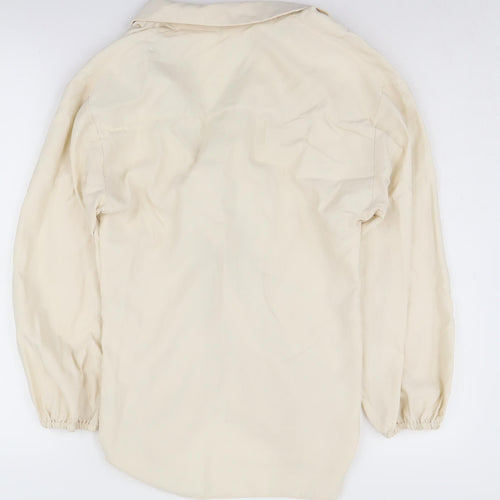 River Island Women's Beige Wrap Blouse Size 8