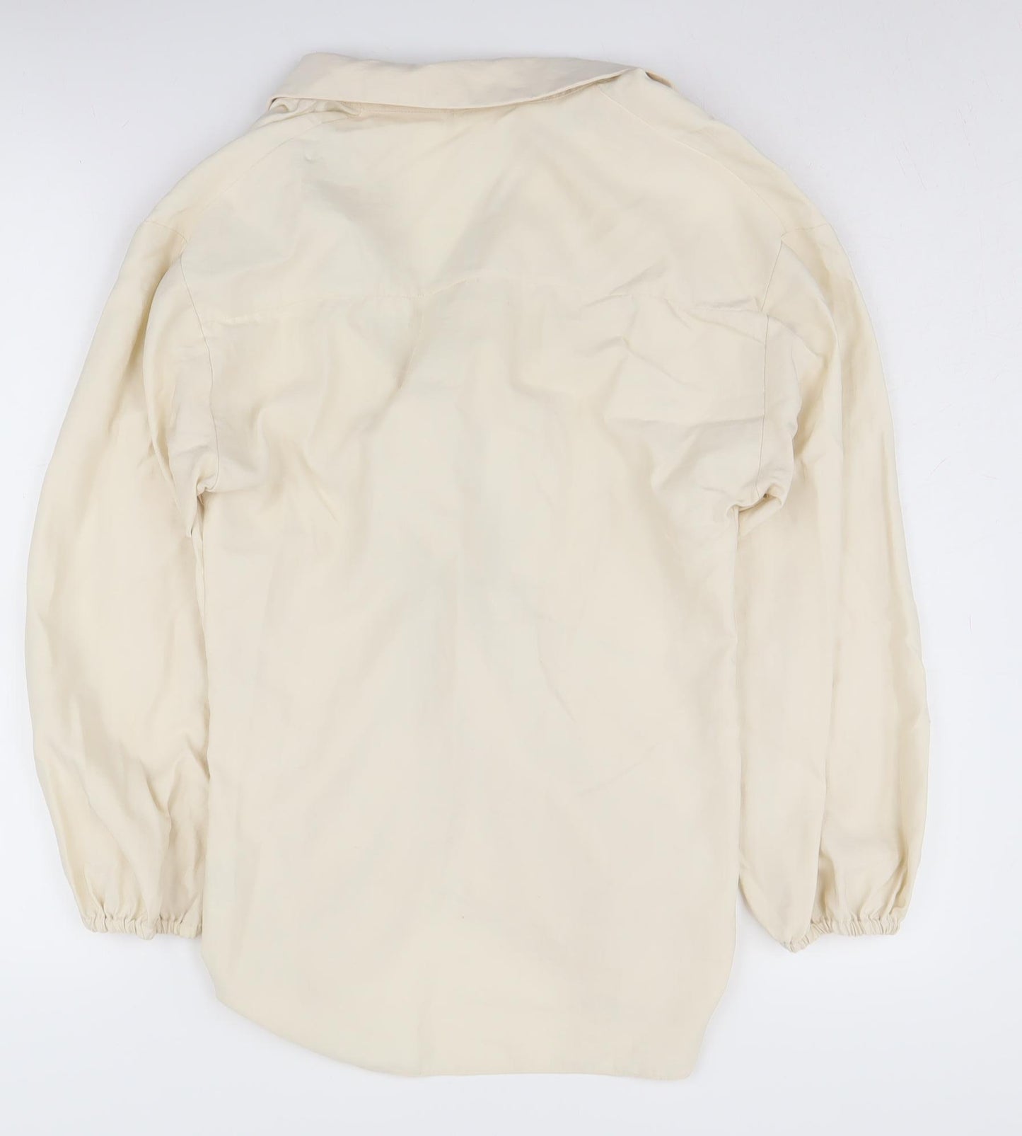 River Island Women's Beige Wrap Blouse Size 8