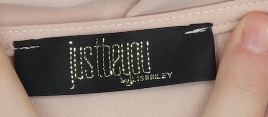 Just Be You Beige Sequin Tunic Blouse M Women