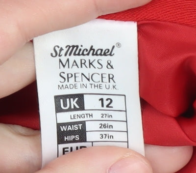 Marks and Spencer Women’s Red Midi Pencil Skirt, Size 12