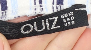 Quiz Women's Striped Chino Shorts Size 12