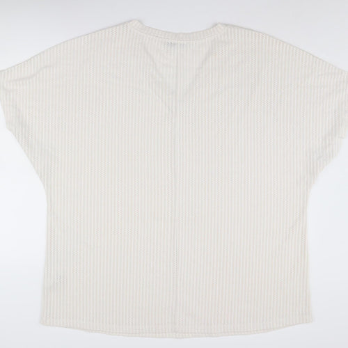 By Very Women's Beige V-Neck Blouse Size 20