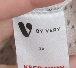 By Very Women's Beige V-Neck Blouse Size 20