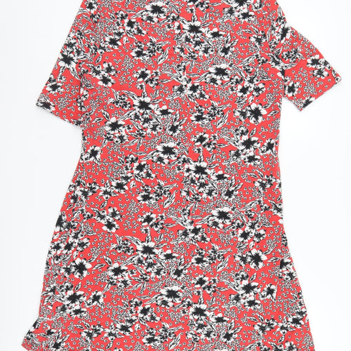 Marks and Spencer Women's Red Floral Shift Dress, Size 10