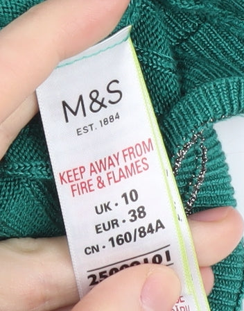 Marks and Spencer Women's Green Pullover Jumper Size 10