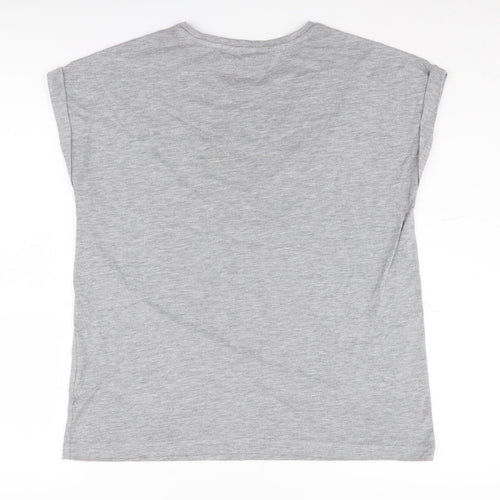Friends Like These Women's Grey Zebra Heart T-Shirt Size 12