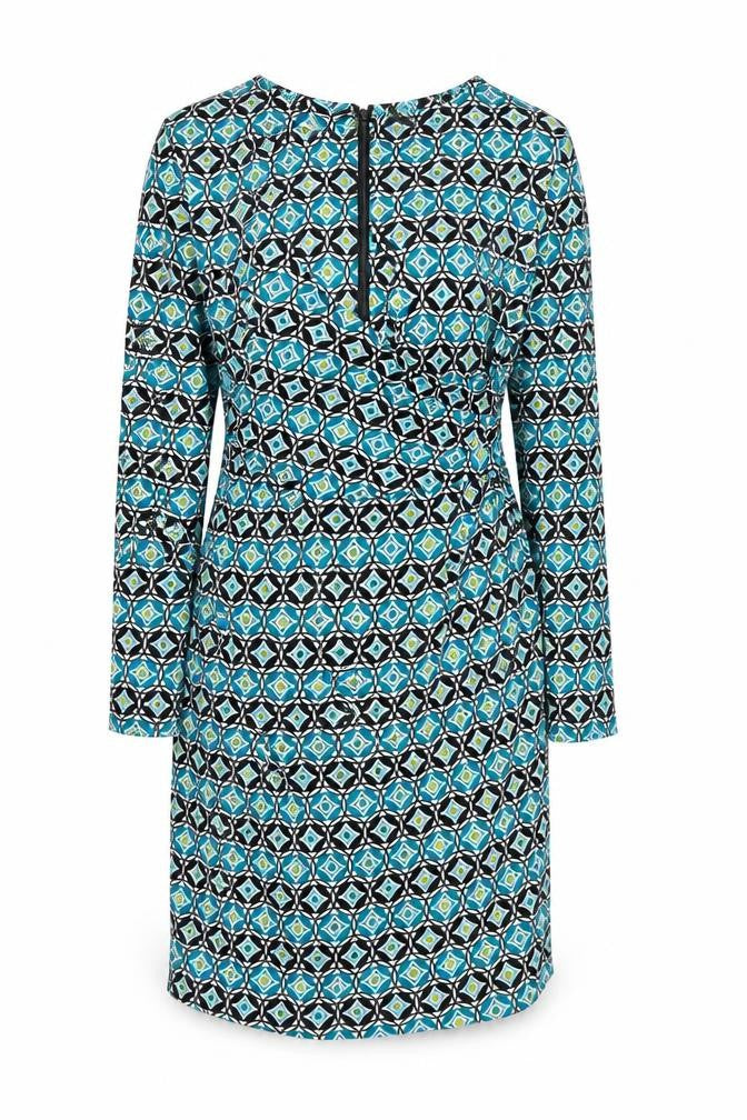 Front view of Episode Women's Geometric Dress UK 14 Multicolour