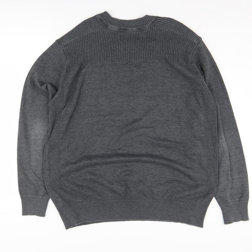 mondaca Men's Grey Henley Jumper XL