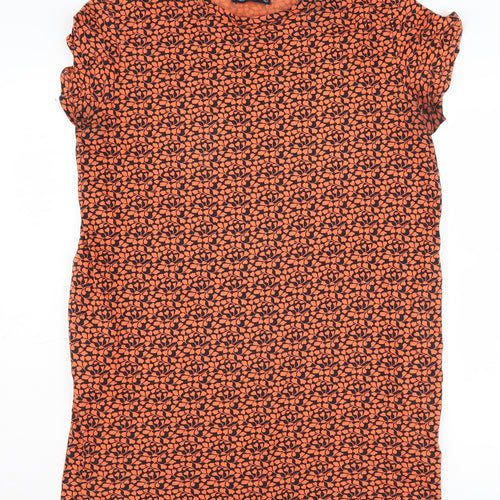 Marks and Spencer Women's Orange Shift Dress Size 16