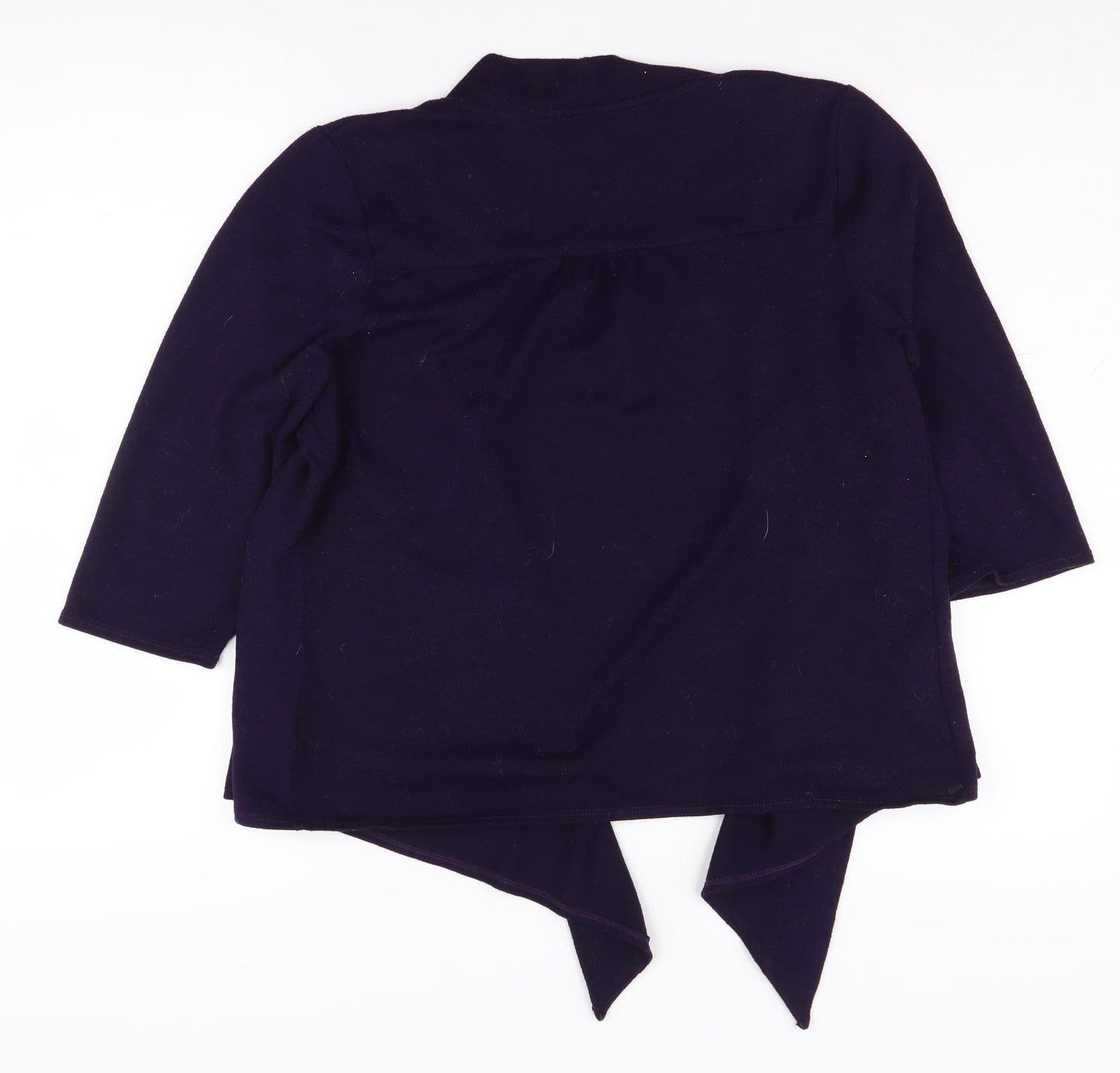 TIGI Women's Purple Cardigan M 3/4 Sleeve Knit