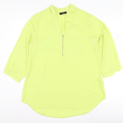 Wallis Women's Yellow 3/4 Sleeve Blouse - Size M