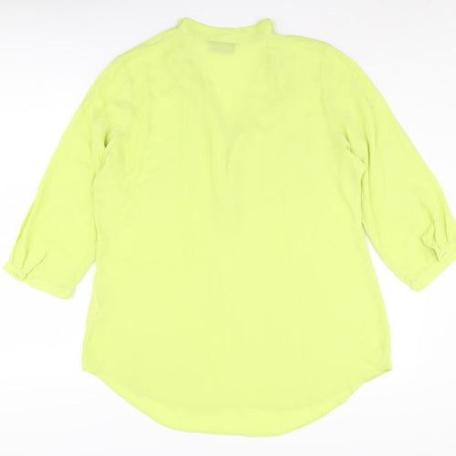 Wallis Women's Yellow 3/4 Sleeve Blouse - Size M