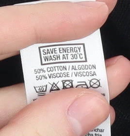 Wallis Petite Black Wrap Jumper - Women's M Knit V-Neck