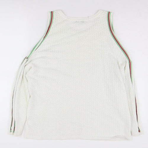 Next Women's White Sleeveless Pullover Jumper Size 16