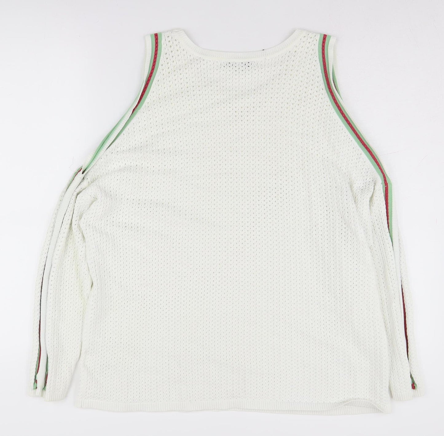 Next Women's White Sleeveless Pullover Jumper Size 16