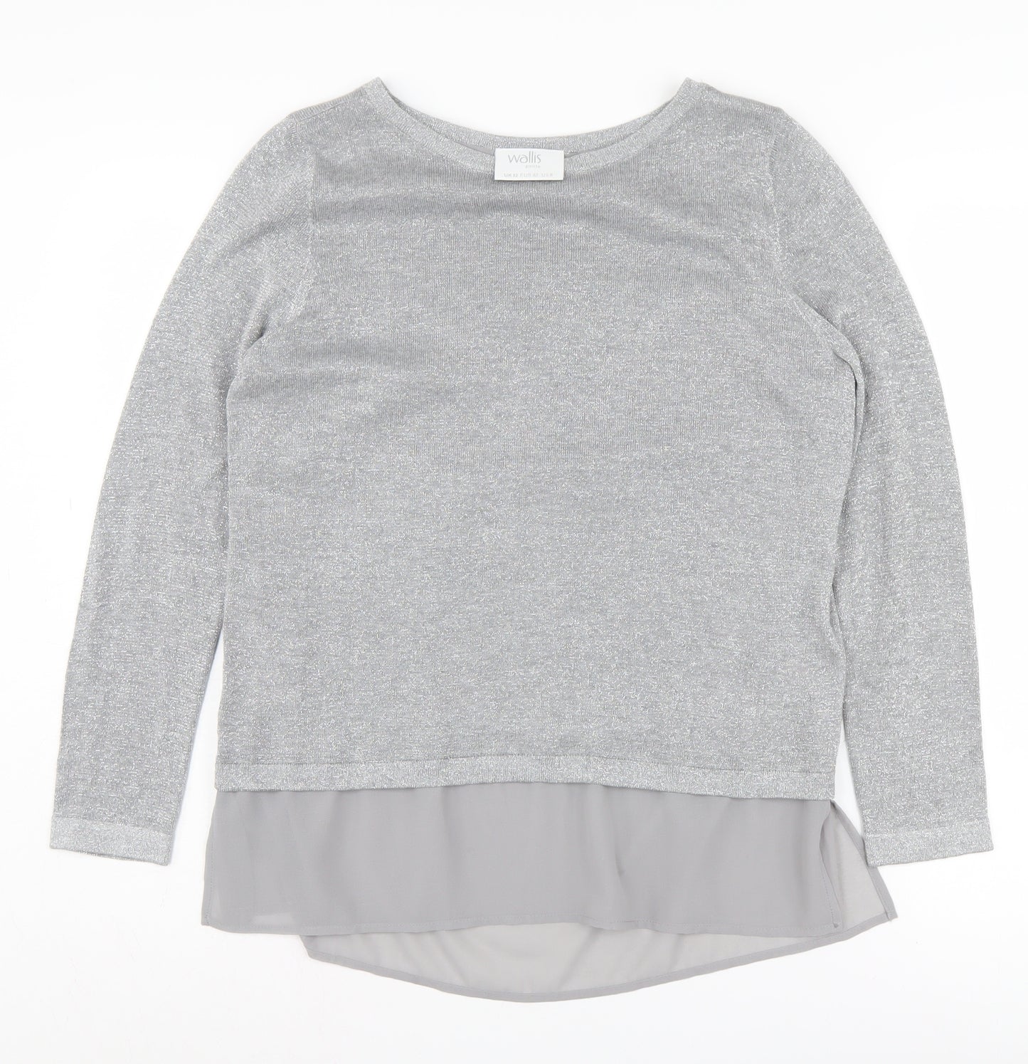 Wallis Women's Grey Pullover Jumper Size 12 Petite